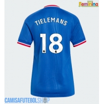 Camisa de time de futebol Manchester United Youri Tielemans #18 Replicas 2º Equipamento Feminina 2026-27 Manga Curta